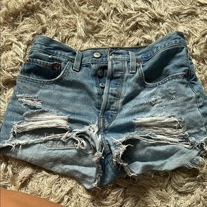 Levi's Blue 501 Jean Shorts